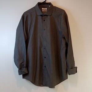 Calvin Klein Slim Fit Men's Size 17.5 34/35 Button Down Long Sleeve Shirt EUC!